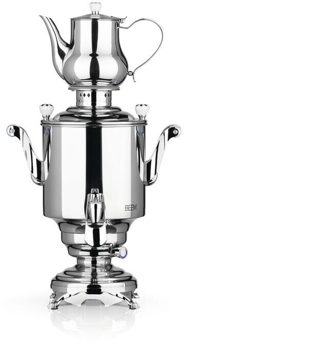 سماور برقی بیم آلمان - مدل Beem ROMANOV ظرفیت 5 لیتر- با طراحی کلاسیک و بدنه استیل